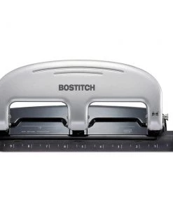 PaperPro 2220 Ez Squeeze Three-Hole Punch, 20-Sheet Capacity, Black/silver