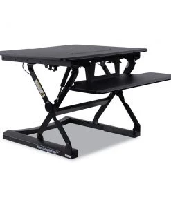 Alera ALEAEWR1B AdativErgo 26.75 In. X 31 In. X 19.63 In. Sit Stand Lifting Workstation - Black