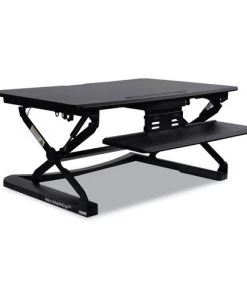 Alera ALEAEWR2B AdaptivErgo WorkRise 35.13 In. X 23.38 In. X 5.88 - 19.63 In. Sit-Stand Lifting Work Station - Black