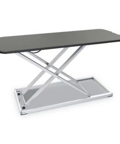Alera AEWR7B AdaptivErgo 31.25 In. X 12.63 In. X 1.38 In. - 16 In. Laptop Lifting Workstation - Black/Silver