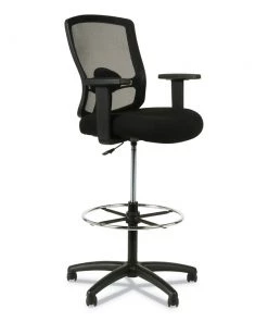 Alera ALEET4614 Etros Series 36.13 In. Height 275 Lbs. Capacity Mesh Stool - Black