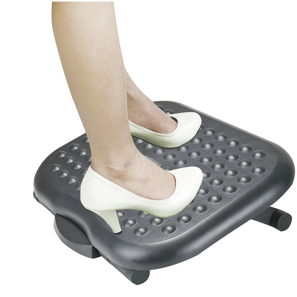 Alera ALEFS212 4.5 In. - 6.75 In X 13.75 In. X 17.75 In. Relaxing Adjustable Footrest - Black - Image 4