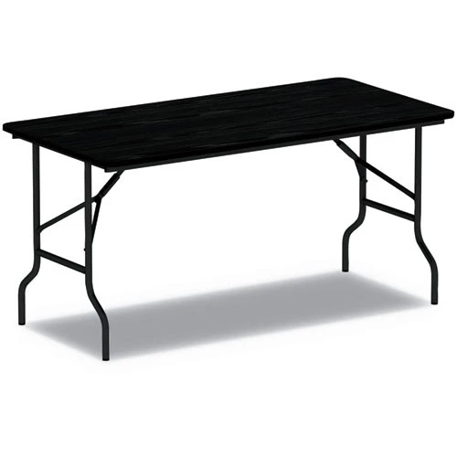 Alera ALEFT724824BK Wood 48 In. X 23-7/8 In. X 29 In. Folding Table - Black