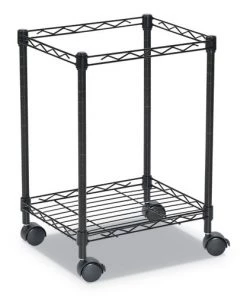 Alera ALEFW601416BL Compact 15.25 In. X 12.38 In. X 21 In. Rolling File Cart - Black