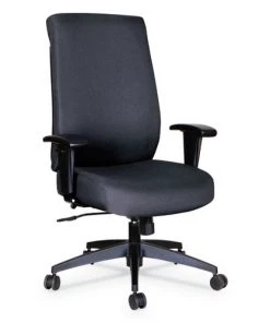 Alera ALEHPS4101 Wrigley Series 275 Lbs. Capacity High Performance High-Back Synchro-Tilt Task Chair - Black