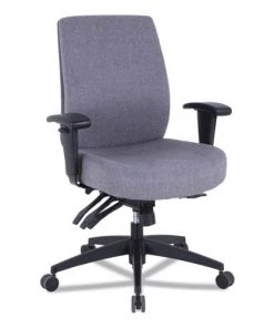 Alera HPT4241 Wrigley Series 24/7 High Performance Mid-Back Multifunction Task Chair - Gray