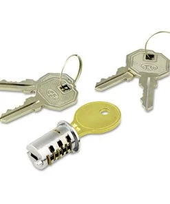 Alera ALEKC501111 Lock Core For Metal Pedestals Set - Chrome (1-Set)