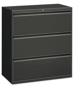 Alera ALELF3041CC Three-Drawer Lateral File Cabinet - Charcoal