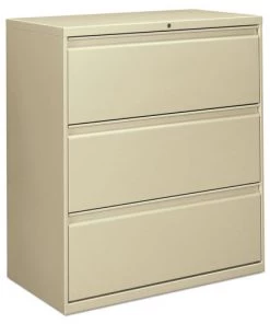 Alera 17633 3-Drawer 36 In. X 18 In. X 39.5 In. Lateral File Cabinet - Putty