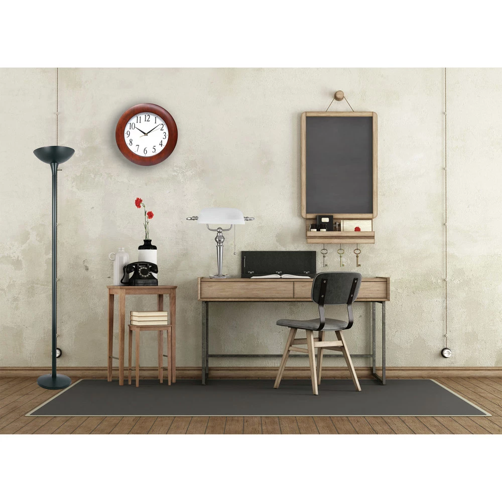 Alera ALELMP538BN Post Neck 10 In. X 13.38 In. X 16 In. Banker's Lamp - Brushed Nickel - Image 5