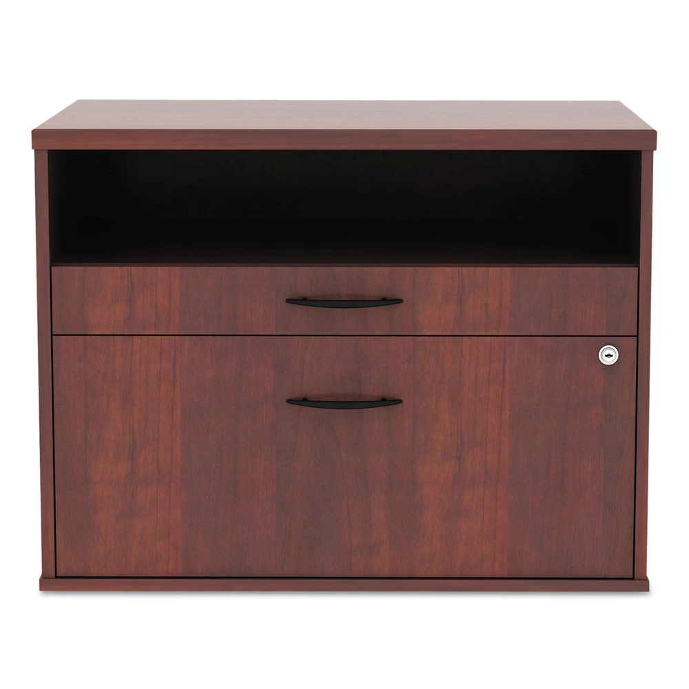 Alera ALELS583020MC Open Office Series 29.5 In. X 19.13 In. X 22.88 In. Low File Cabient Credenza - Medium Cherry - Image 3