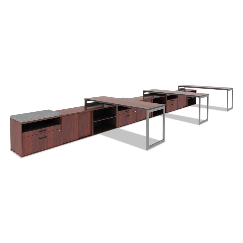 Alera ALELS583020MC Open Office Series 29.5 In. X 19.13 In. X 22.88 In. Low File Cabient Credenza - Medium Cherry - Image 4