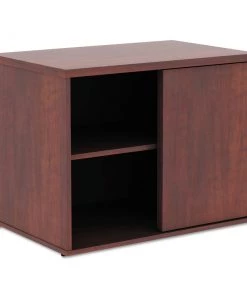 Alera ALELS593020MC Open Office 29-1/2 In. X 19-1/8 In. X 22-7/8 In. Low Storage Cabinet Credenza - Cherry