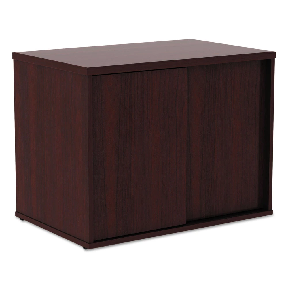 Alera ALELS593020MY Open Office Low Storage 29-1/2 In. X 19-1/8 In. X 22-7/8 In. Credenza Cabinet - Mahogany - Image 2