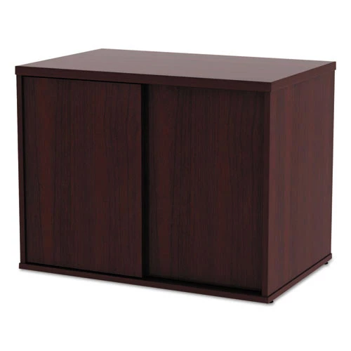 Alera ALELS593020MY Open Office Low Storage 29-1/2 In. X 19-1/8 In. X 22-7/8 In. Credenza Cabinet - Mahogany - Image 8