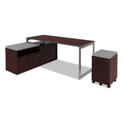 Alera ALELS593020MY Open Office Low Storage 29-1/2 In. X 19-1/8 In. X 22-7/8 In. Credenza Cabinet - Mahogany - Image 11