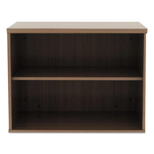Alera ALELS593020WA Open Office Low Storage 29-1/2 In. X 19-1/8 In. X 22-7/8 In. Credenza Cabinet - Walnut - Image 4