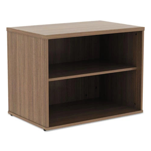 Alera ALELS593020WA Open Office Low Storage 29-1/2 In. X 19-1/8 In. X 22-7/8 In. Credenza Cabinet - Walnut - Image 5