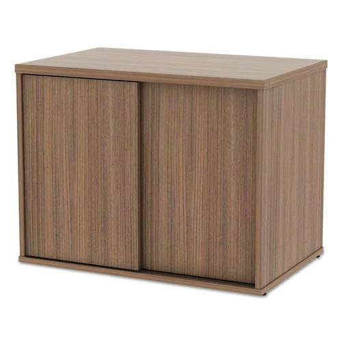 Alera ALELS593020WA Open Office Low Storage 29-1/2 In. X 19-1/8 In. X 22-7/8 In. Credenza Cabinet - Walnut - Image 9