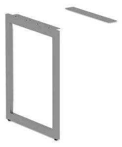 Alera ALELSRT24GR Open Office Series 23-3/8 In. X 28-1/2 In. Fully Adjustable O-Leg Return Base