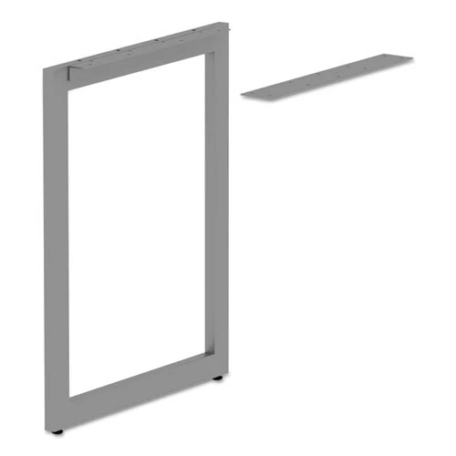 Alera ALELSRT24GR Open Office Series 23-3/8 In. X 28-1/2 In. Fully Adjustable O-Leg Return Base - Image 3