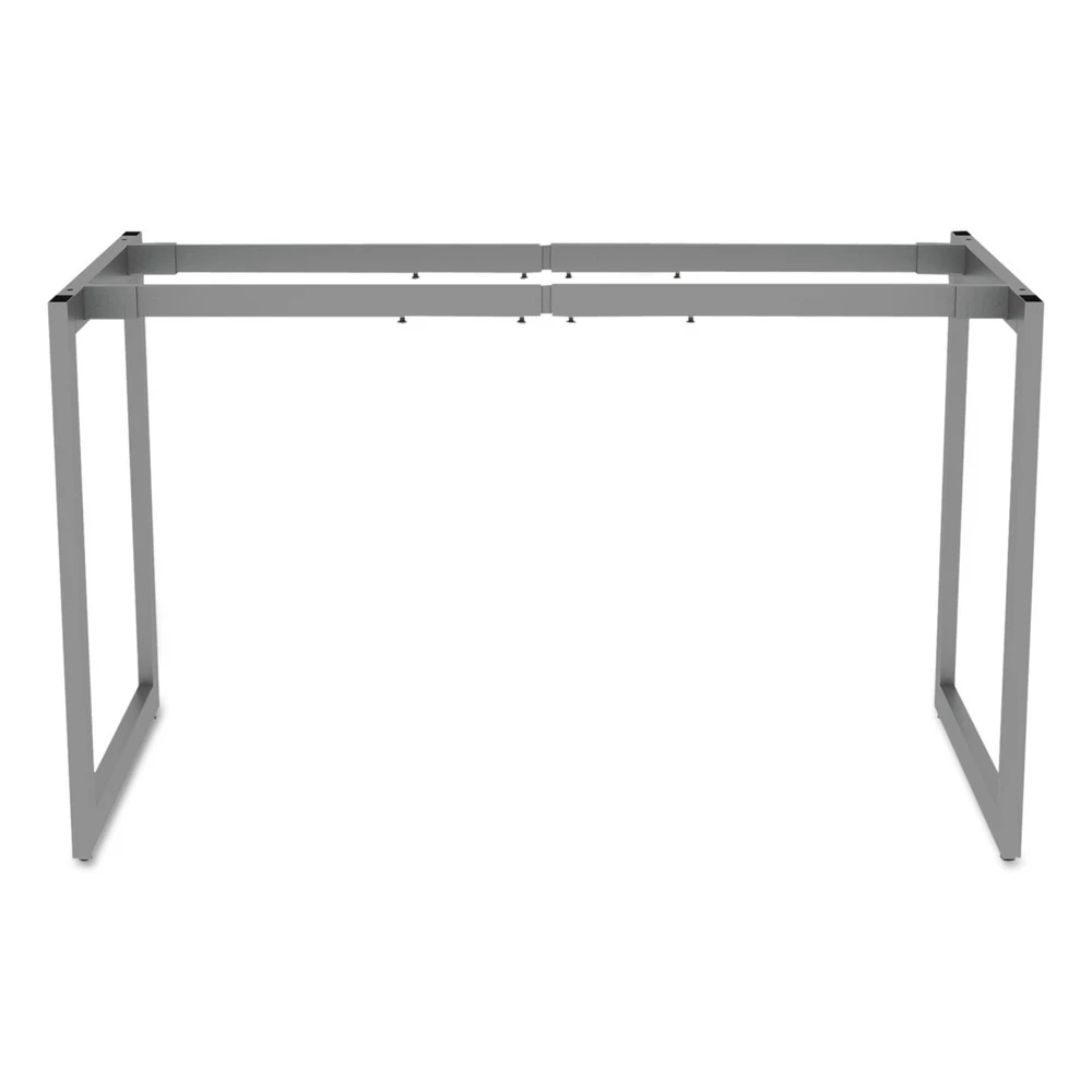Alera ALELSTB24GR Open Office Desk Series Adjustable O-Leg 24 In. Desk Base - Silver - Image 2
