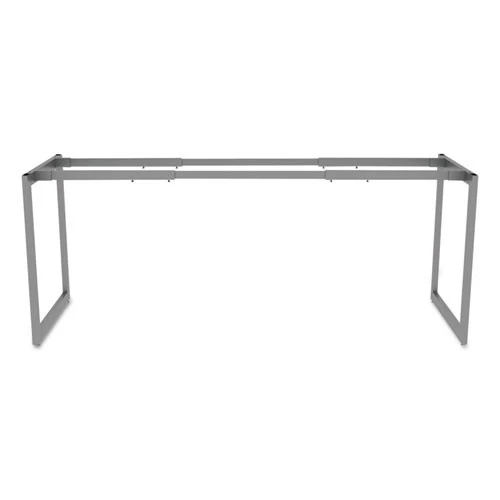 Alera ALELSTB24GR Open Office Desk Series Adjustable O-Leg 24 In. Desk Base - Silver - Image 7