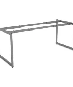 Alera ALELSTB30GR Open Office Desk Series 30 In. Adjustable O-Leg Desk Base - Silver