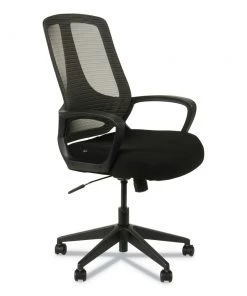 Alera ALEMB4718 MB Series 275 Lbs. Capacity Mesh Mid-Back Office Chair - Black