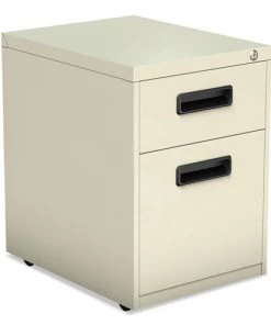 Alera ALEPABFPY Metal 2-Drawer 14.96 In. X 19.29 In. X 21.65 In. Pedestal File - Putty