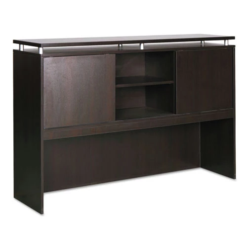 Alera ALESE266615ES 66 In. X 15 In. X 42.5 In. Sedina Series Hutch With Sliding Doors - Espresso