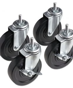 Alera ALESW790004 125 Lbs. Capacity Casters For Wire Shelving Set (4-Piece/Set)