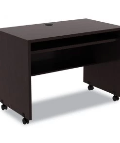 Alera ALEVA204224ES Valencia Series 41.38 In. X 23.63 In. X 30 In. Mobile Workstation Desk - Espresso