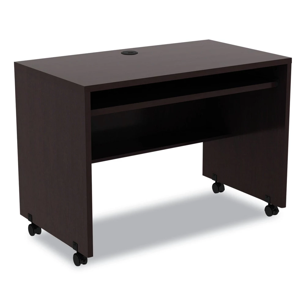 Alera ALEVA204224ES Valencia Series 41.38 In. X 23.63 In. X 30 In. Mobile Workstation Desk - Espresso