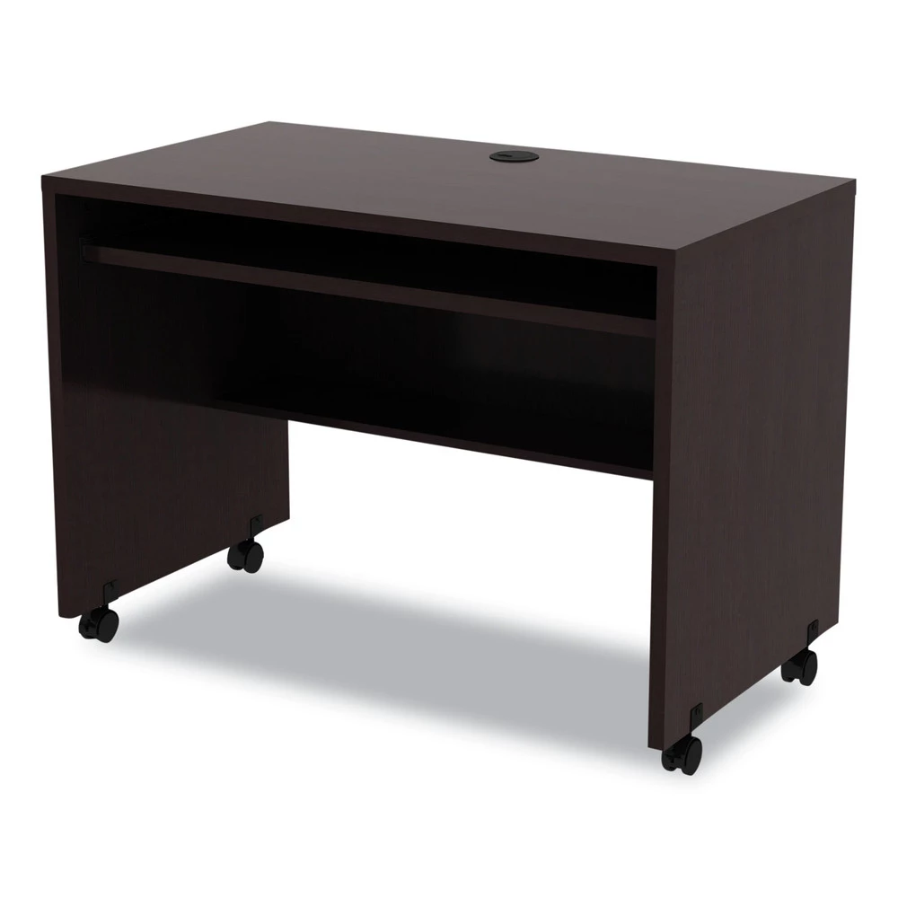 Alera ALEVA204224ES Valencia Series 41.38 In. X 23.63 In. X 30 In. Mobile Workstation Desk - Espresso - Image 2