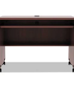 Alera ALEVA204224MC Valencia Series 41.38 In. X 23.63 In. X 30 In. Mobile Workstation Desk - Medium Cherry