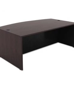 Alera ALEVA227236ES Valencia Series 41-3/8 In. X 71 In. X 29-1/2 In. Bow Front Desk Shell - Espresso
