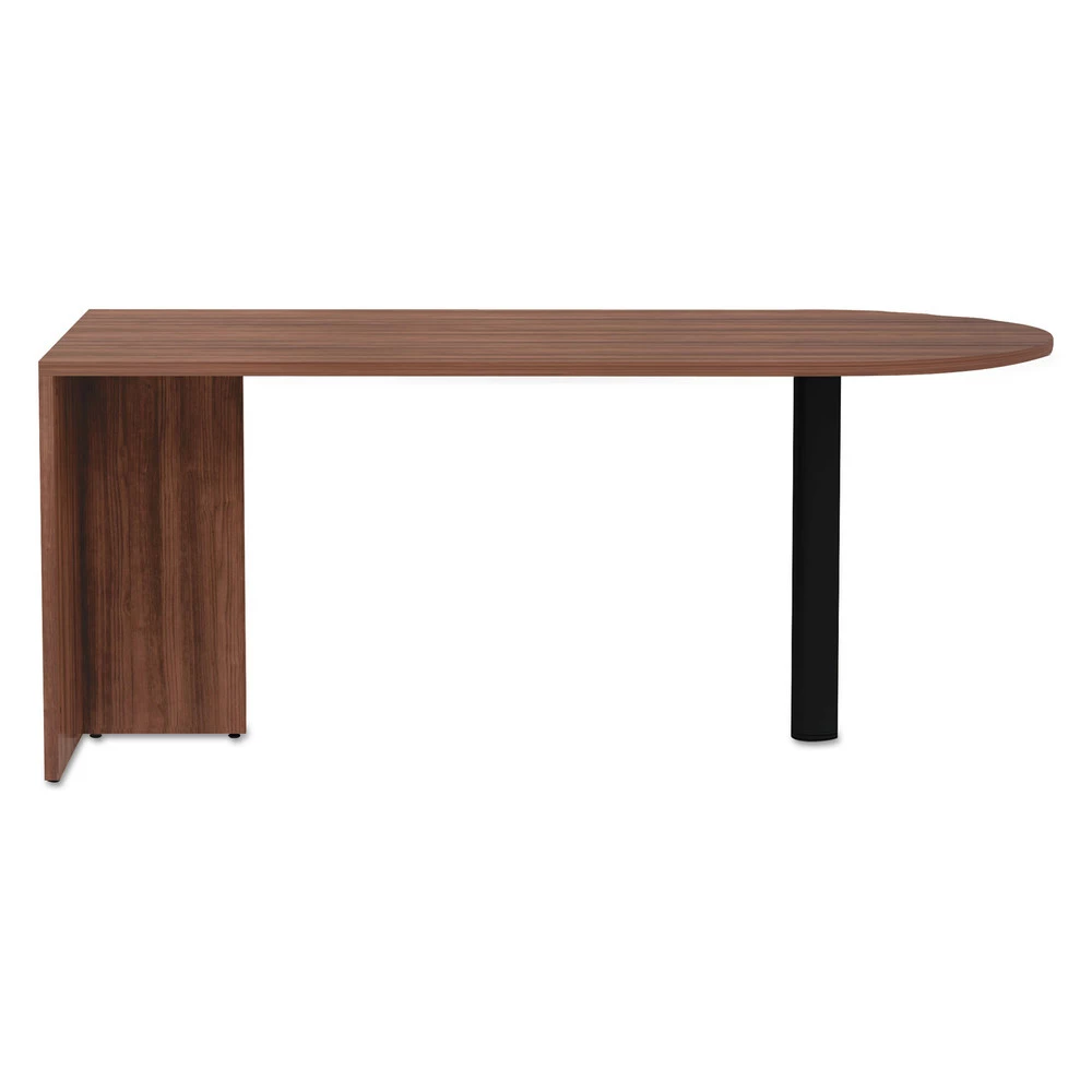 Alera VA277236WA Valencia Series 71 In. X 29.5 In. X 29.5 In. D-Top Desk - Modern Walnut - Image 2