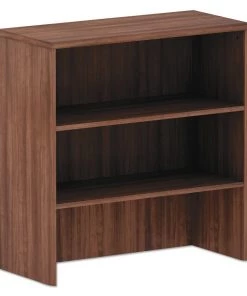 Alera VA283415WA Valencia Series 3 Compartment 34.13 In. X 15 In. X 35.38 In. Hutch - Modern Walnut