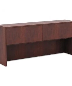 Alera ALEVA287215MC Valencia Series 70.63 In. X 15 In. X 35.38 In. Hutch With Doors - Medium Cherry