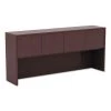 Alera ALEVA287215MY Valencia Series 70.63 In. X 15 In. X 35.38 In. Hutch With Doors - Mahogany