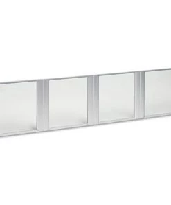 Alera ALEVA301730 17 In. X 16 In. Glass Door Set With Silver Frame For 72 In. Wide Hutch - Clear (4-Piece/Set)