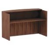 Alera VA327236WA Valencia Series 71 In. X 35.5 In. X 42.5 In. Reception Desk With Transaction Counter - Modern Walnut