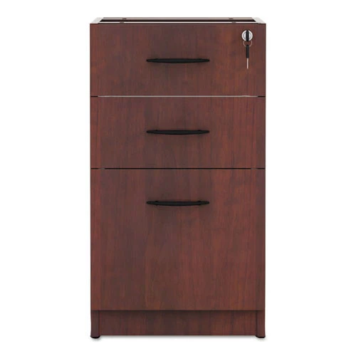 Alera ALEVA532822MC 15.63 In. X 20.5 In. X 28.5 In. Valencia Box/Box/File Full Pedestal - Medium Cherry - Image 2