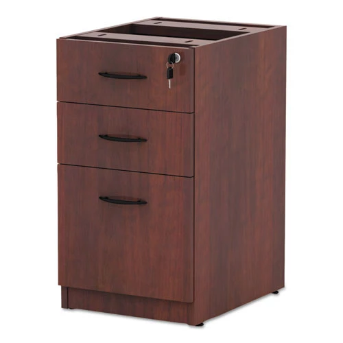 Alera ALEVA532822MC 15.63 In. X 20.5 In. X 28.5 In. Valencia Box/Box/File Full Pedestal - Medium Cherry - Image 3
