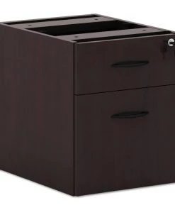 Alera ALEVA552222MY Valencia Series 15.63 In. X 20.5 In. X 19.25 In. 3/4 Box/File Pedestal - Mahogany