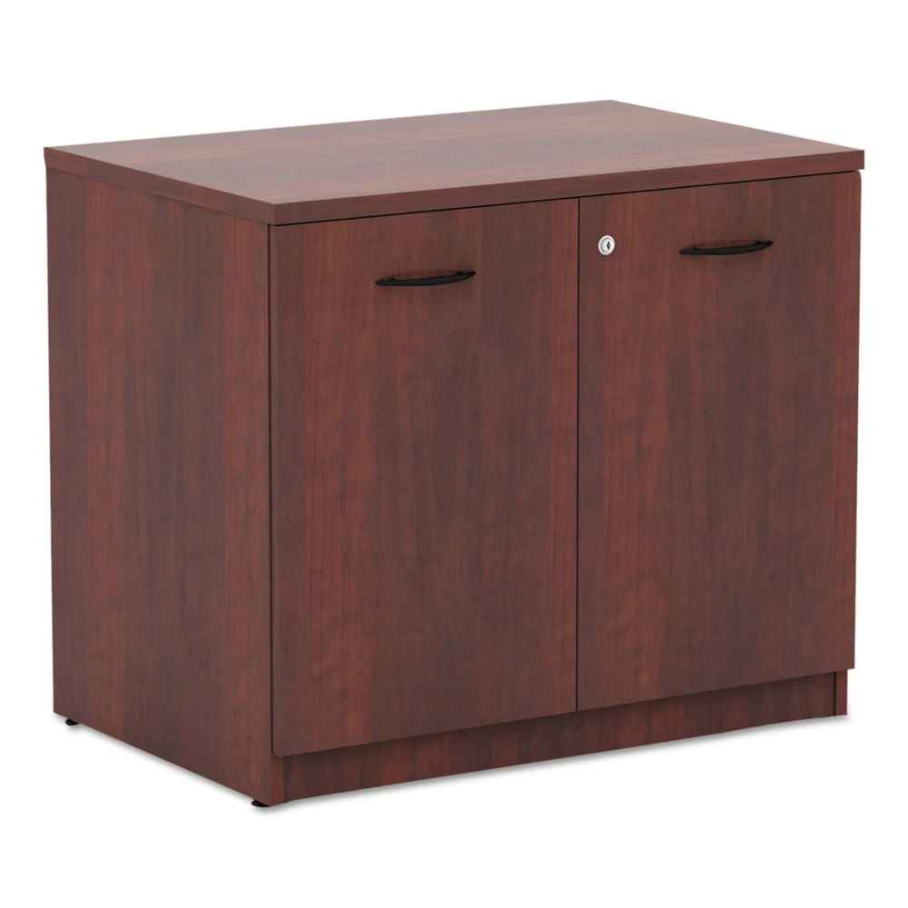 Alera ALEVA613622MC Valencia Series 34-1/8 In. X 22-7/8 In. X 29-1/2 In. Storage Cabinet - Medium Cherry
