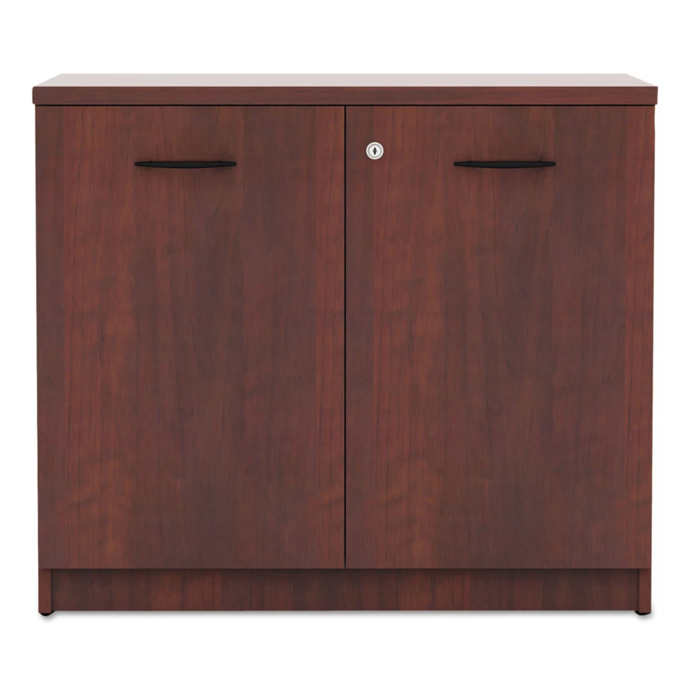 Alera ALEVA613622MC Valencia Series 34-1/8 In. X 22-7/8 In. X 29-1/2 In. Storage Cabinet - Medium Cherry - Image 2