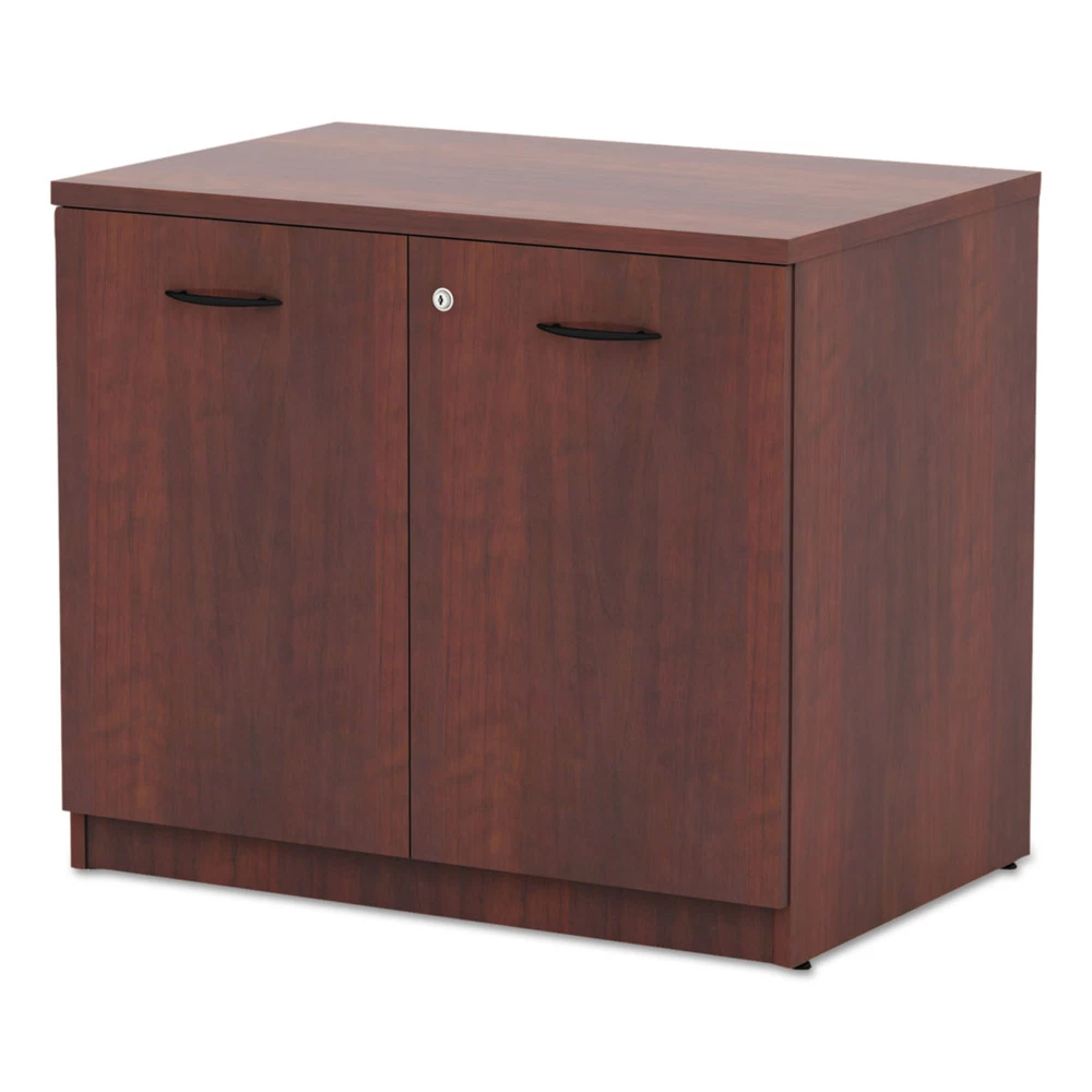 Alera ALEVA613622MC Valencia Series 34-1/8 In. X 22-7/8 In. X 29-1/2 In. Storage Cabinet - Medium Cherry - Image 3