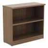 Alera ALEVA633032WA Valencia Series 31-3/4 In. X 14 In. X 29-1/2 In. Two-Shelf Bookcase - Modern Walnut